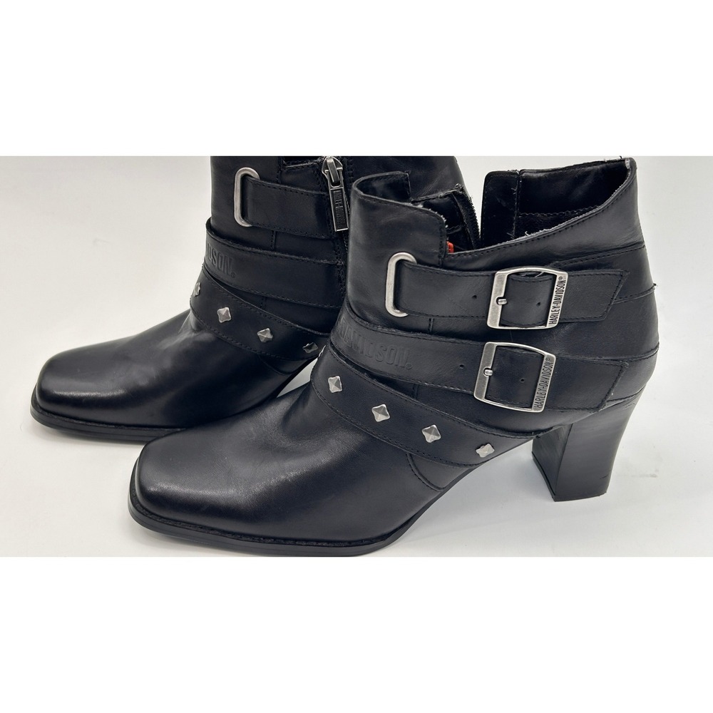 Harley-Davidson Womens Bridgit Shootie Black 4-Inch Boots Inside Zipper size 9.5 - Picture 2 of 13